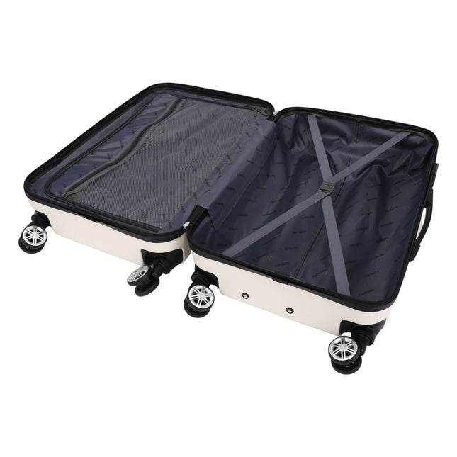 Hard Shell Modern Dual 4 Wheel Luggage Suitcase Set