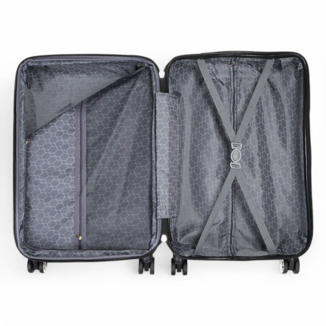 Hard Shell Expandable Cabin 55 x 37 x 22 cm cm ABS Suitcase Luggage Suitable for Easyjet, Ryanair