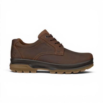 Ecco Men's Camel Brown Leather Waterproof Casual Shoes -  Rugged Track 25