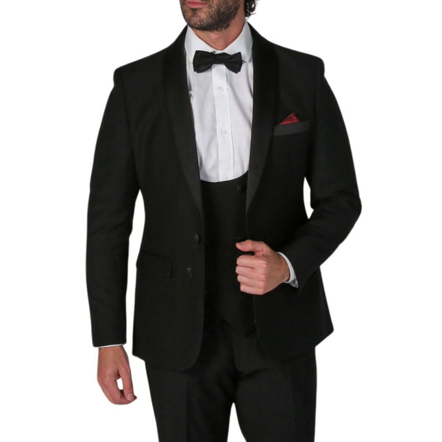 Men's Black 3 Piece Tuxedo Suit