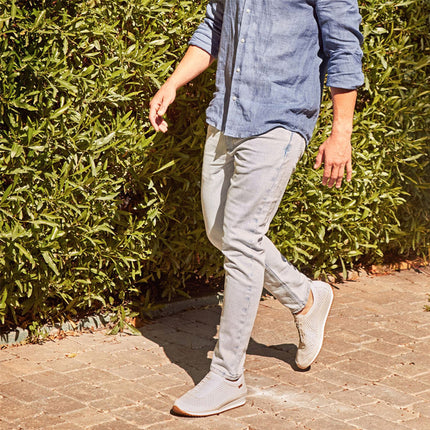 Pikolinos Men's White Leather Elastic Slip-on Sneaker Trainers Shoes - Liverpool