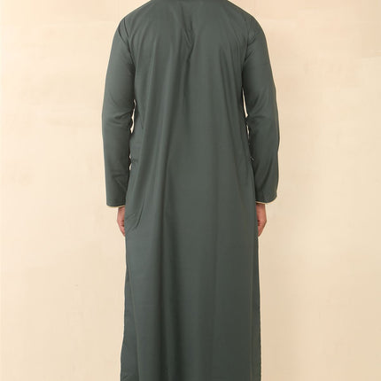 Men's Omani Eid Green Thobe  Saudi Emirati Jubba Robe