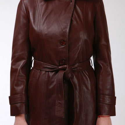Womens 3/4 Length Trench Coat-Ranchi