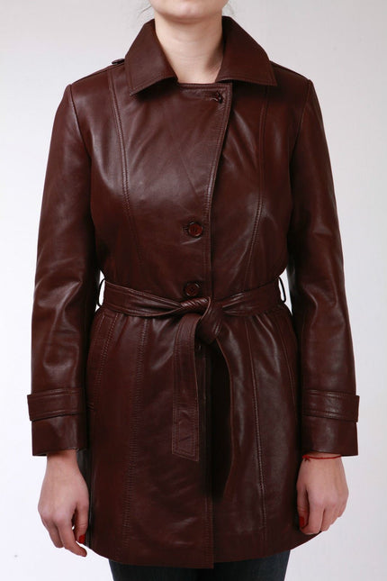Womens 3/4 Length Trench Coat-Ranchi