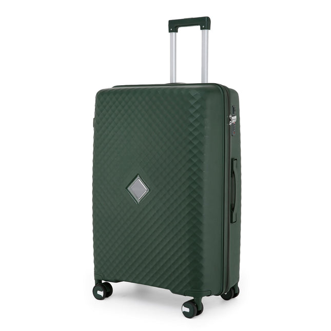 Dual 4 Wheel Robust Lightweight TSA Hard Shell Suitcase Luggage Travel Bags Set