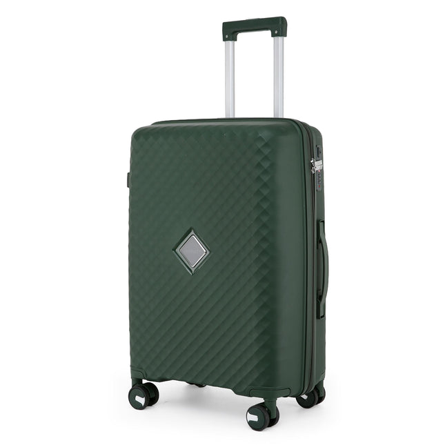 Dual 4 Wheel Robust Lightweight TSA Hard Shell Suitcase Luggage Travel Bags Set