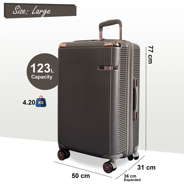 Expandable Hard Shell 8 Wheels Luggage Travel Cabin Suitcase Set