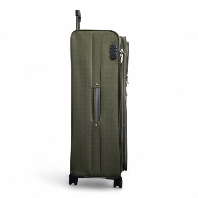 Expandable Soft 8 Wheel Lightweight Suitcase Luggage Travel Bags Set