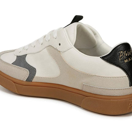Blowfish Malibu Womens White Lace-Up Sneakers - Tastic
