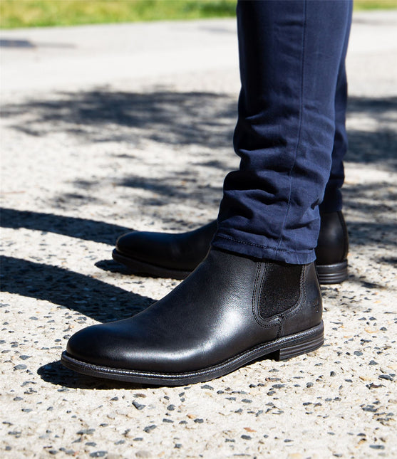 Windsorsmith Mens Black Leather Chelsea Ankle Dealer Boots - Sergio
