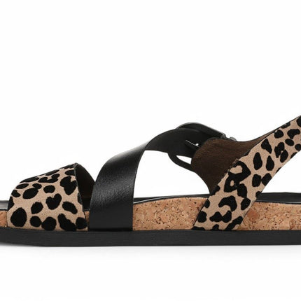 Blowfish Malibu Women's Leopard Brown Footbed Sandals - Lance