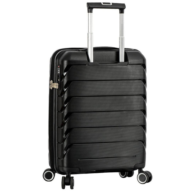 Dual 4 Wheel Hard Shell Strong Luggage Suitcase