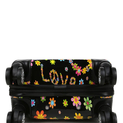 Hard Shell 4 Wheel Suitcase Print Luggage Cabin Travel Bag