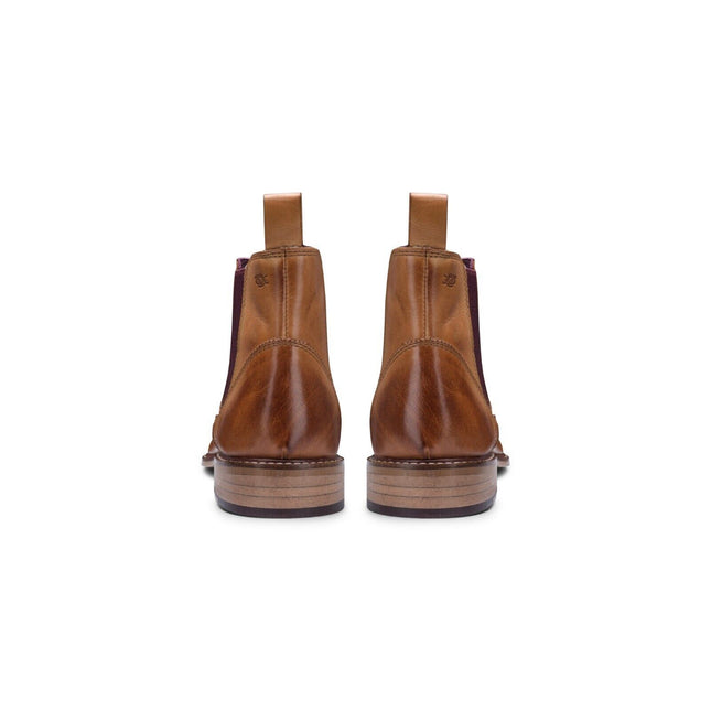 Mens Tan Leather Classic Chelsea Boots