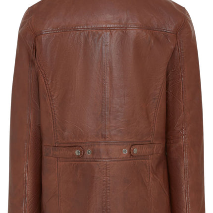 Men’s Leather Military Jacket Outwear Trenchcoat - Field