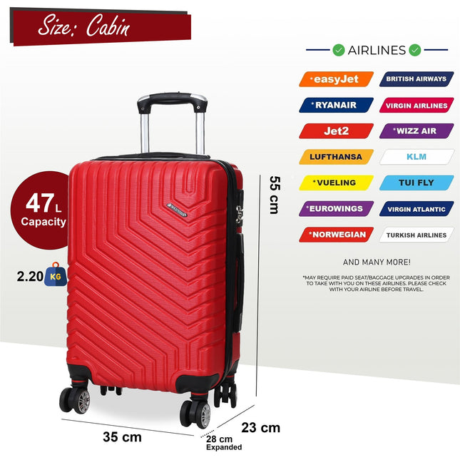 Expandable Hard Shell 8 Wheels Luggage Travel Cabin Bags Suitcase Set