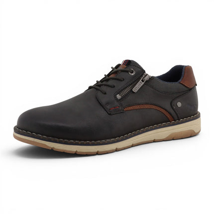 Mustang Men's Dark Grey Faux Leather Casual Outdoor Shoes - M0031004