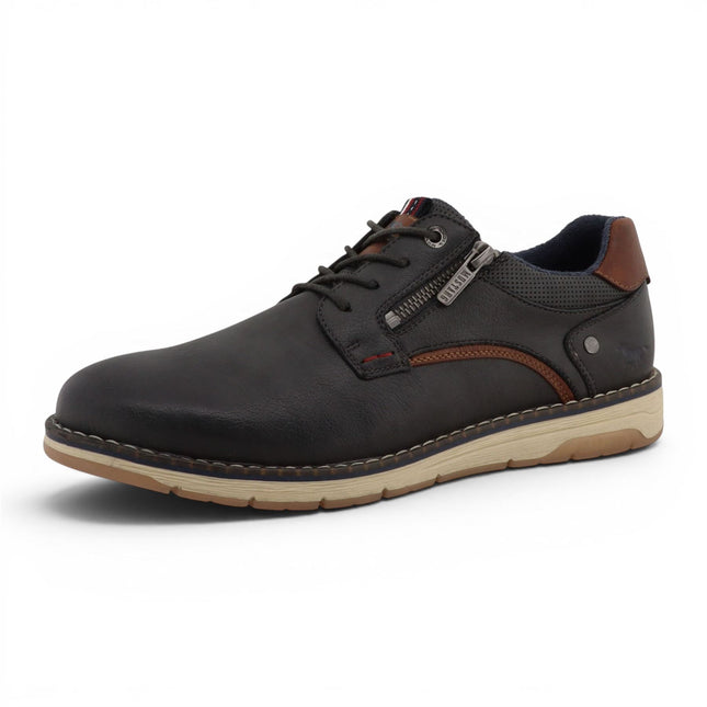 Mustang Men's Dark Grey Faux Leather Casual Outdoor Shoes - M0031004