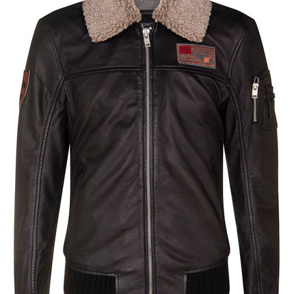 Mens US Leather Bomber Jacket-Arizona