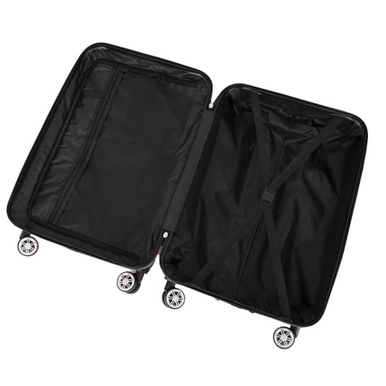 Hardside Shell Suitcase Set Printed Luggage Lightweight Cabin Travel Bag