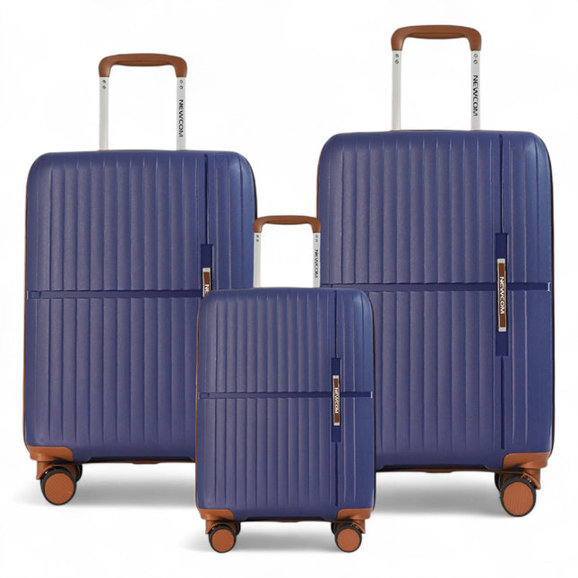 Strong Hard Shell Suitcase Set 8 Wheel Cabin Luggage Holiday Travel Case