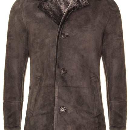 Mens Sheepskin Classic Car Coat-Avondale