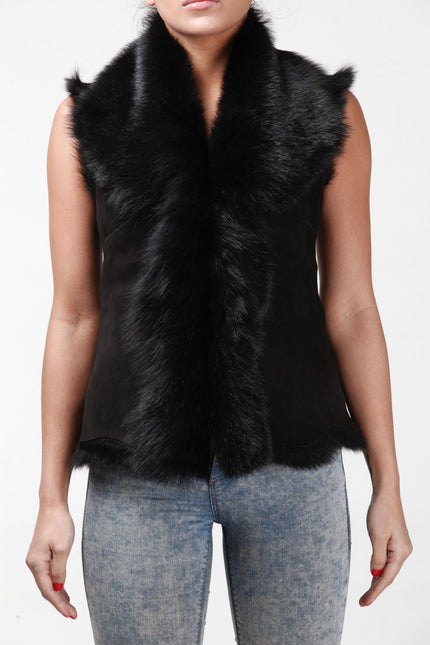 Women's Toscana Sheepskin Short Gilet-Denver