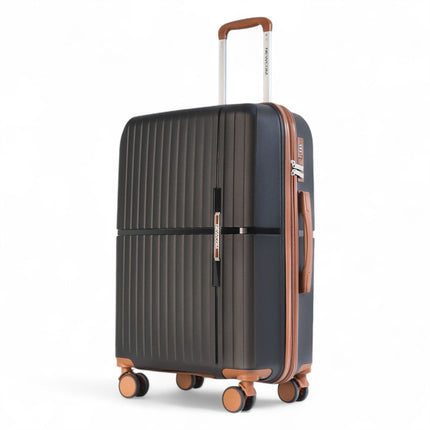 Strong Hard Shell Suitcase Set 8 Wheel Cabin Luggage Holiday Travel Case
