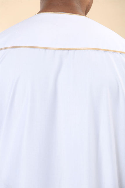 Men's Omani Eid White Thobe  Saudi Emirati Jubba Robe