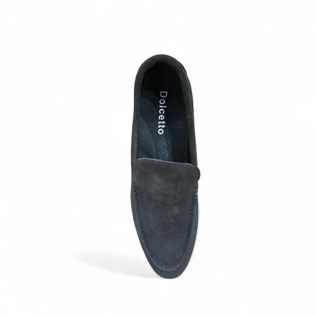 Men’s Durable Black Slip-On Loafers with Cushioned Insole