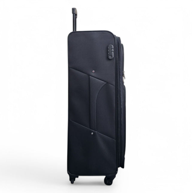 Expandable Soft Shell 4 Wheel Luggage Travel Cabin Suitcase Set Holiday Bags