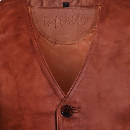 Mens Classic Leather Waistcoat-Chester