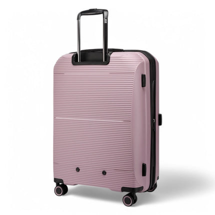 Expandable Hard Shell PP 8 Wheel Luggage Travel Cabin Holiday Bags Suitcase Set