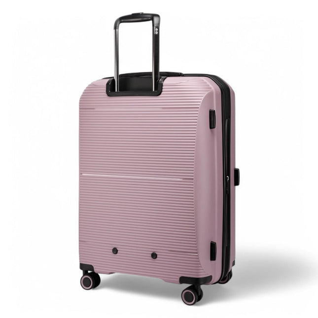 Expandable Hard Shell PP 8 Wheel Luggage Travel Cabin Holiday Bags Suitcase Set
