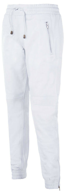 Mens  Leather Jogging Bottoms-Boston