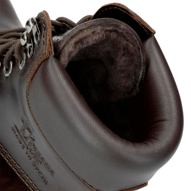 Panama Jack Men's Brown Leather Lace-Up Ankle Boots - PJ03-IGLOO-C45