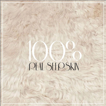 Genuine Sheepskin Cream Quad Natural Fluffy Silky Soft Real Wool Rug