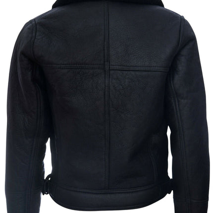 Mens Sheepskin Leather WW2 Bomber Jacket-Tucson