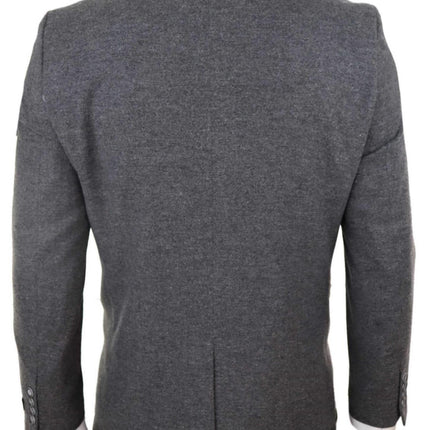 Mens 3 Piece Grey Wool Tweed Vintage Retro Suit