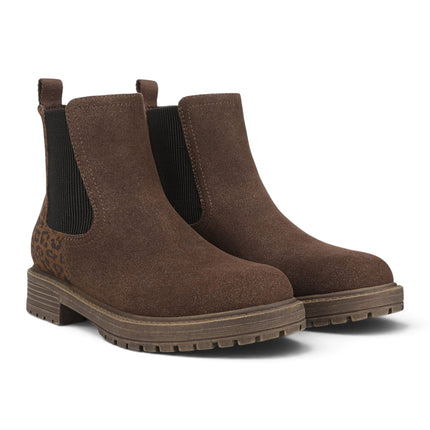Blowfish Malibu Women's Brown Leopard Faux Suede Chelsea Boots - Alfie