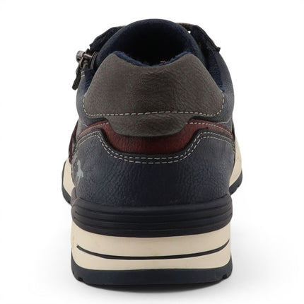 Mustang Men's Navy Faux Leather Trainer Sneaker Shoes - M0281006
