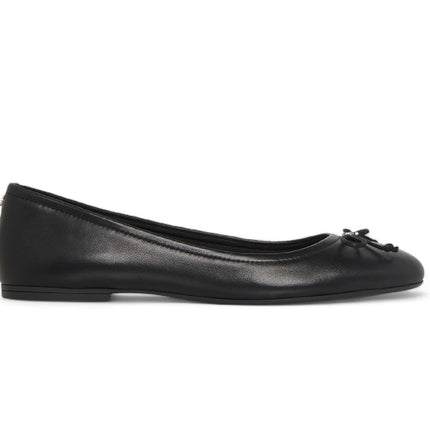 Windsorsmith Womens Black Leather Mocassin Flat Shoes - Babydoll