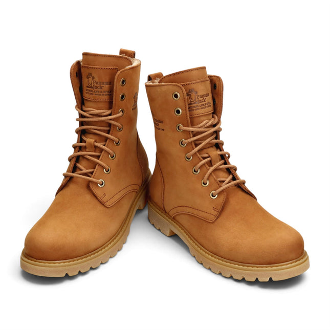 Panama Jack Women's Brown Waterproof Leather Warm Lace-Up Boots - Frisia-B44