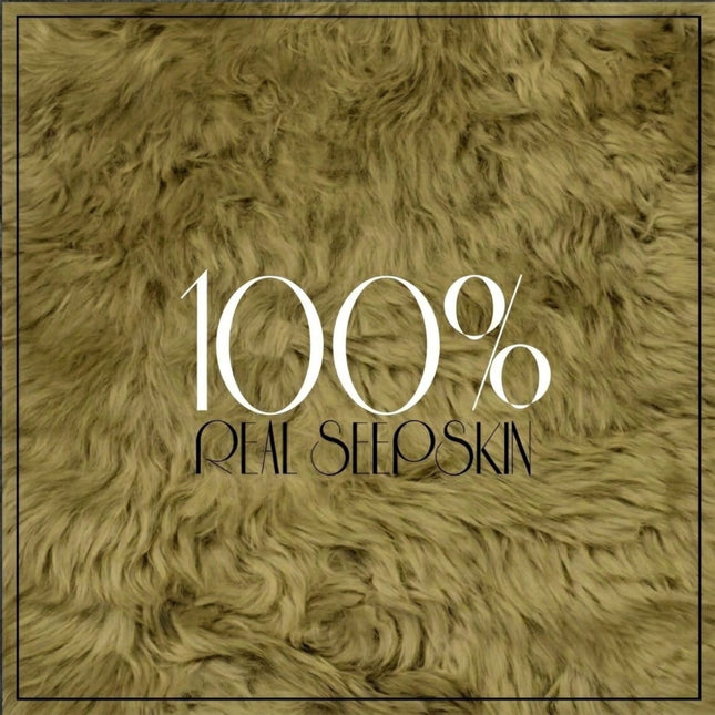 Genuine Green Sheepskin Natural Silky Soft Fluffy Real Wool Rug