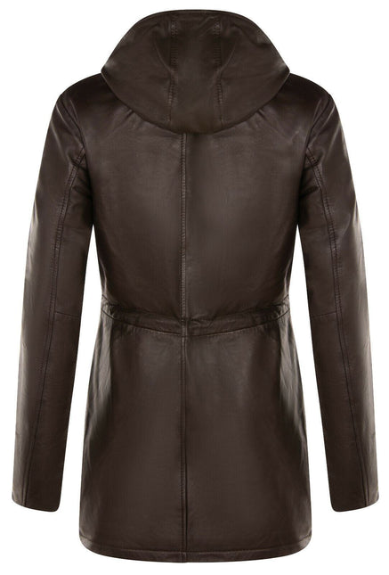 Womens Mid Length Hooded Parka Jacket-Oakengates