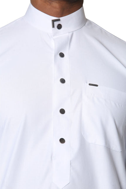 Men's White Thobe Arab Saudi Emirati Islamic Clothing Jubba Robe
