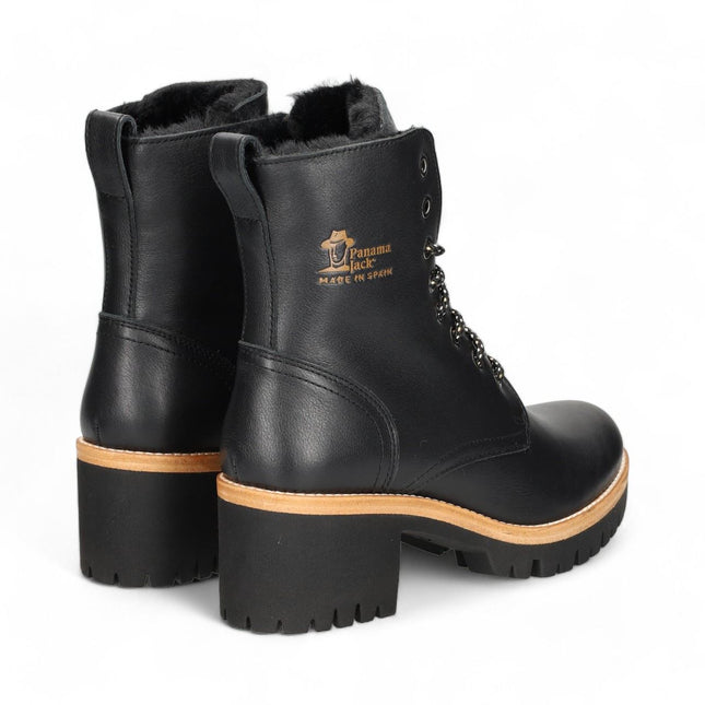 Panama Jacks Women's Black Leather Padma B11 Ankle Boots