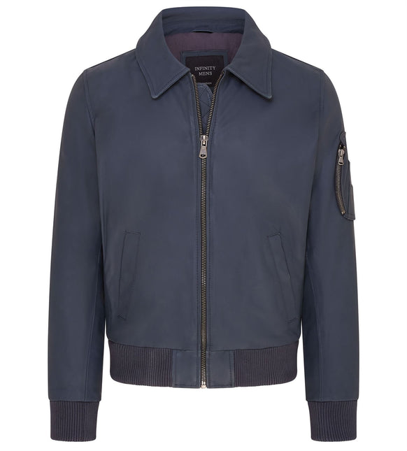 Men's A2 US Airforce Cowhide Aniline Leather Bomber Jacket