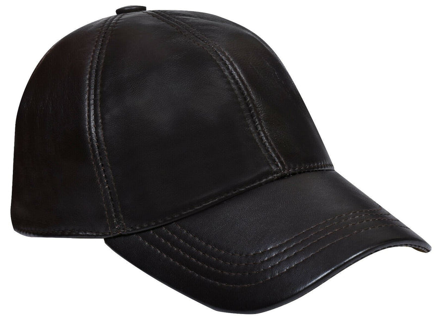 Unisex Real Nappa Leather Adjustable Golf Snapback Plain Baseball Cap Hat