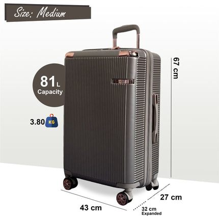 Expandable Hard Shell 8 Wheels Luggage Travel Cabin Suitcase Set
